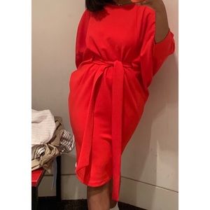 Cute Red batwing dress it’d be perfect for work